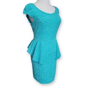 Teal Peplum Mini Dress, Women's S